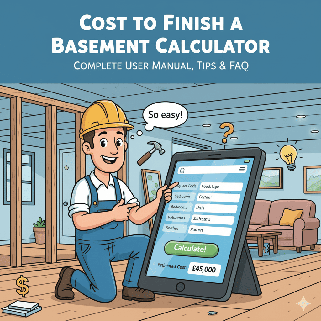Cost to Finish a Basement Calculator — Complete User Manual, Tips & FAQ