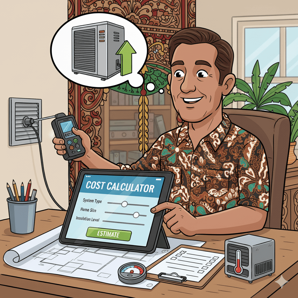 Budget planning using ductwork replacement cost calculator and energy audit data